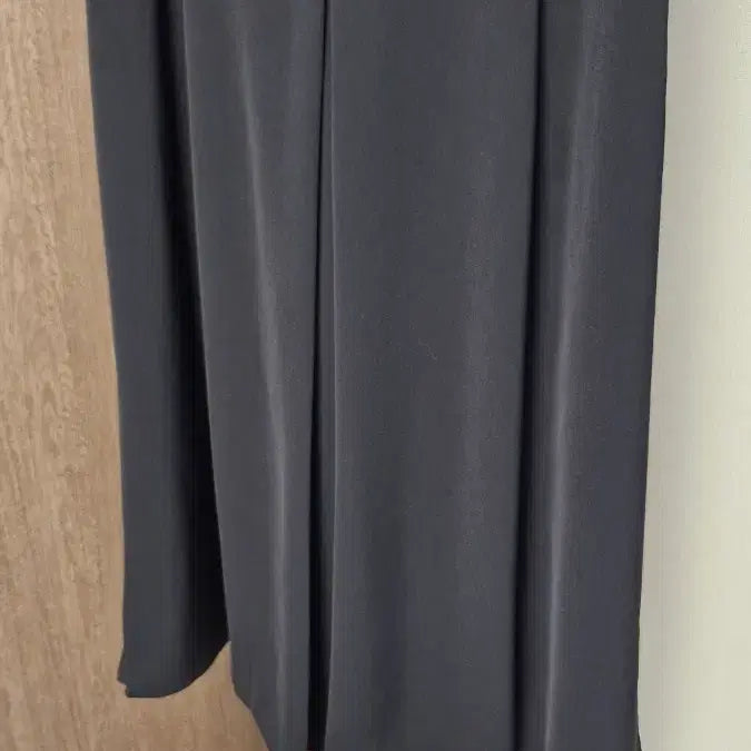 [BUNJANG] KUGO Black Polyester Spandex Long Skirt Pants / 구호KUGO (64-92) 블랙폴리스판 롱치마바지