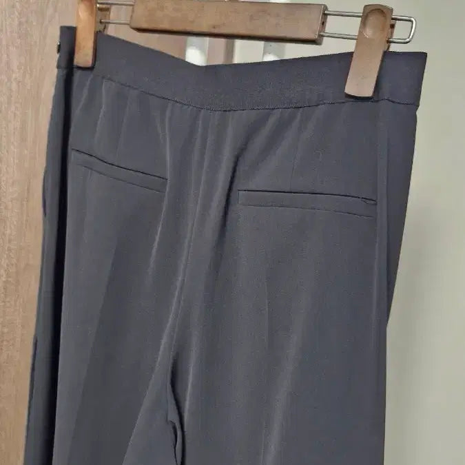 [BUNJANG] KUGO Black Polyester Spandex Long Skirt Pants / 구호KUGO (64-92) 블랙폴리스판 롱치마바지