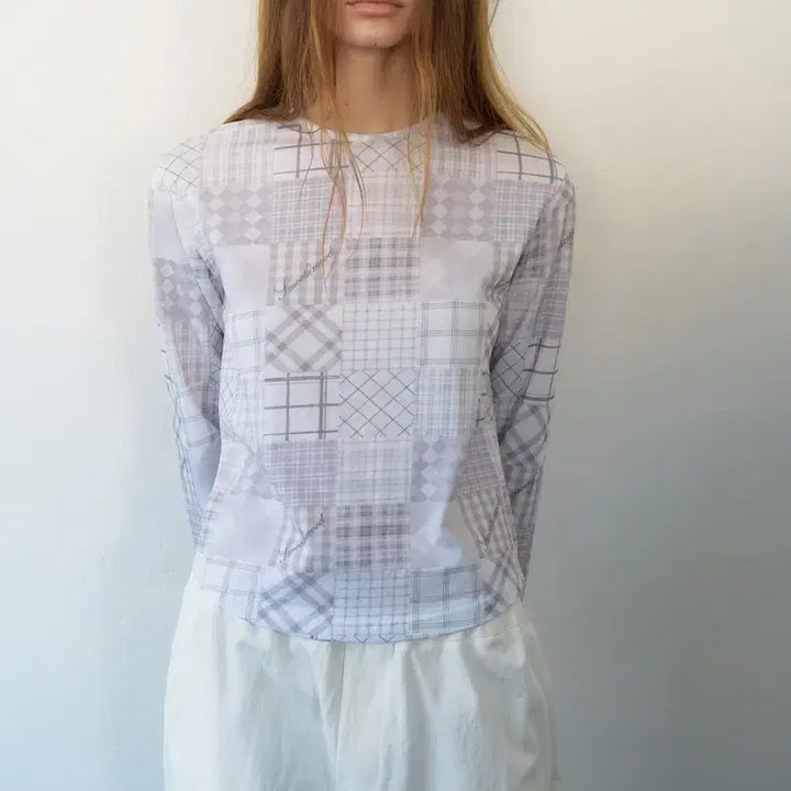[BUNJANG] Smooth Mood Patch Tee Gray / 스무드무드 패치티 그레이