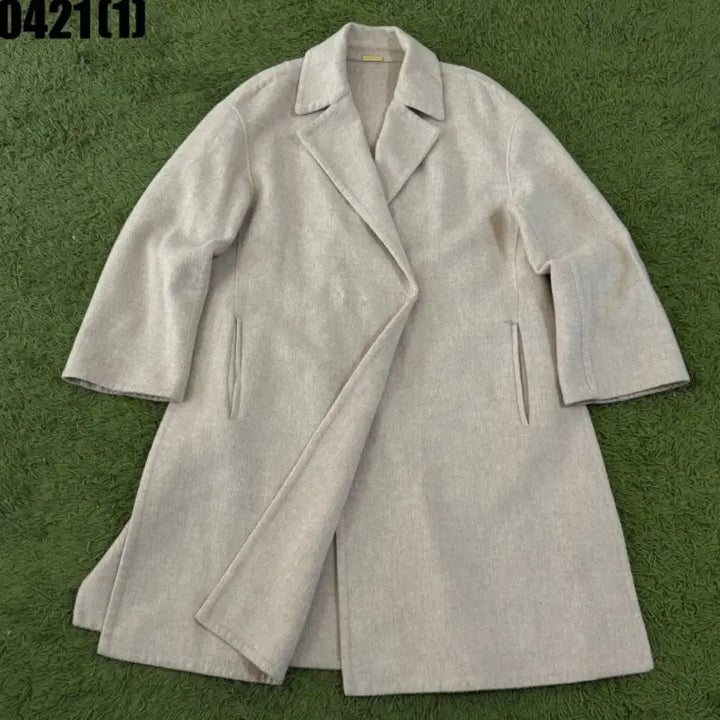 [BUNJANG] System Ivory Wool Long Coat L / 시스템 아이보리 울 롱 코트 L