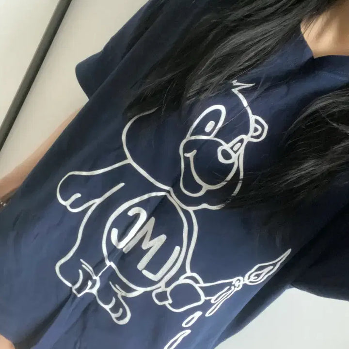 [SOLD OUT] 착샷) LMC 네이비 곰돌이 반팔 티셔츠