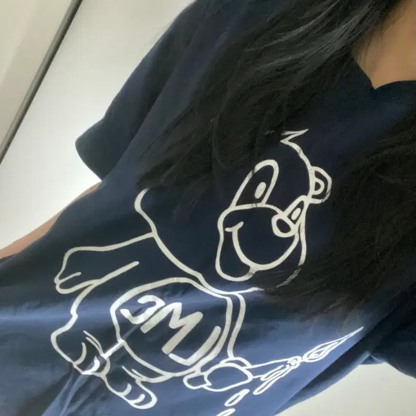 [SOLD OUT] 착샷) LMC 네이비 곰돌이 반팔 티셔츠