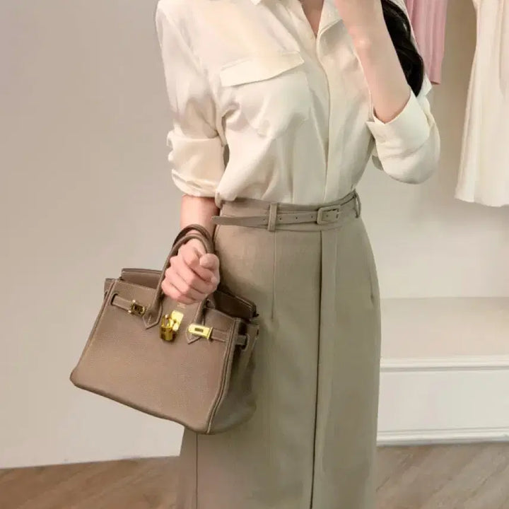 [SOLD OUT] 블랑드문 헤르시 포켓블라우스(새상품)