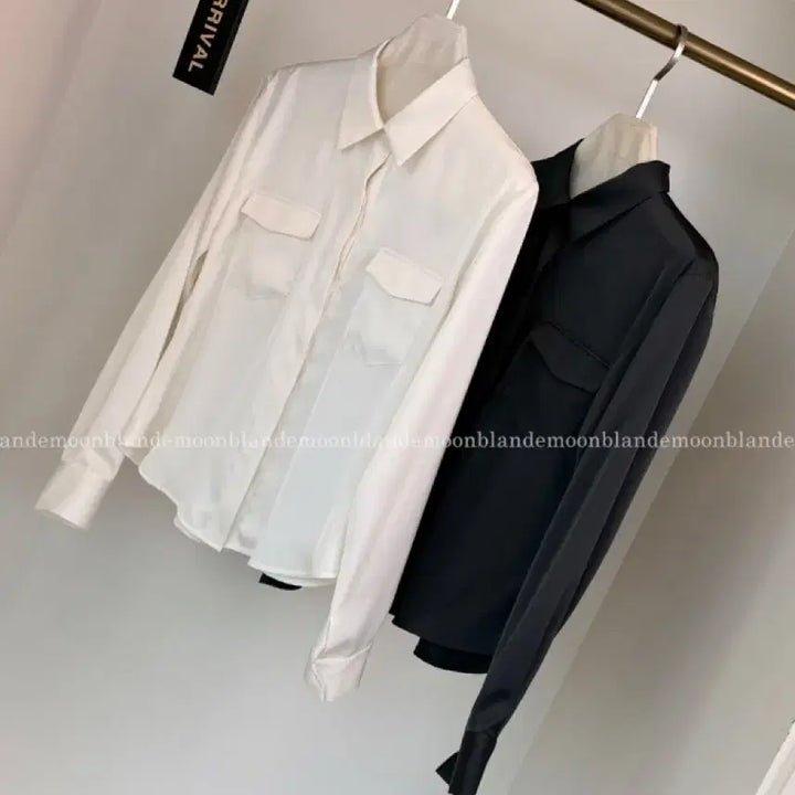 [SOLD OUT] 블랑드문 헤르시 포켓블라우스(새상품)