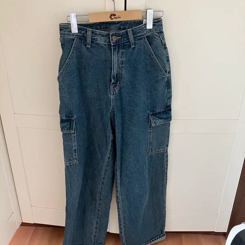 [SOLD OUT] 카고 데님 와이드 팬츠