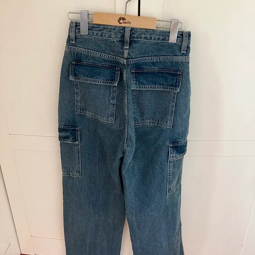 [SOLD OUT] 카고 데님 와이드 팬츠