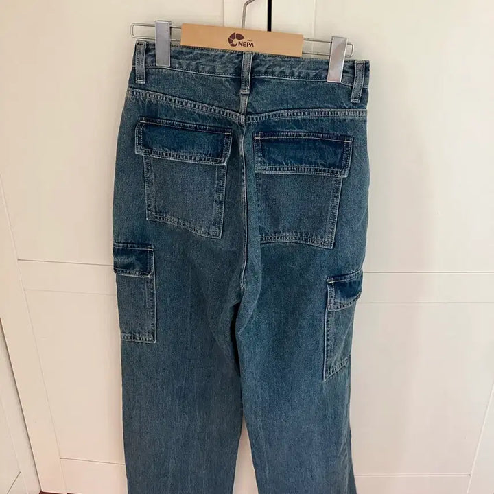 [SOLD OUT] 카고 데님 와이드 팬츠