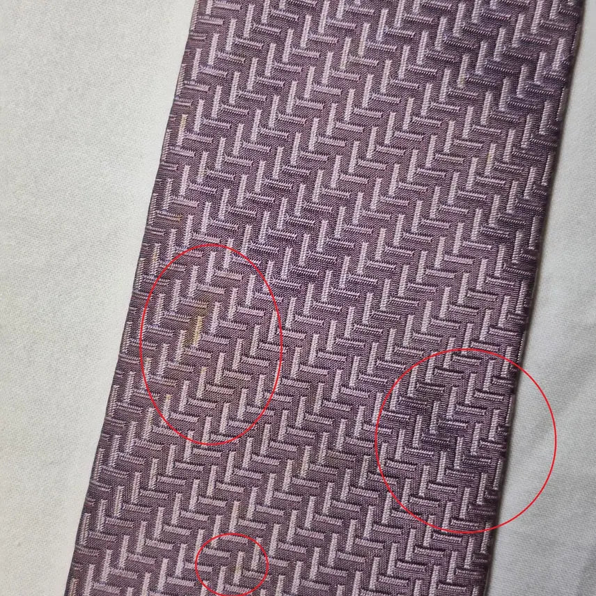 [BUNJANG] Hermès Lilac Geometric Silk Necktie / 에르메스 라일락 기하패턴 실크 넥타이