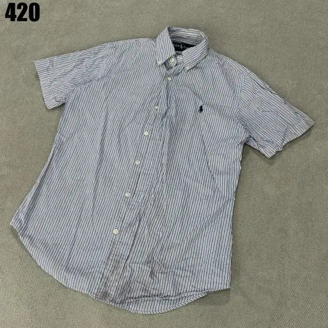 [BUNJANG] Polo Ralph Lauren Striped Short Sleeve Shirt / 폴로 랄프로렌 스트라이프 반팔 셔츠
