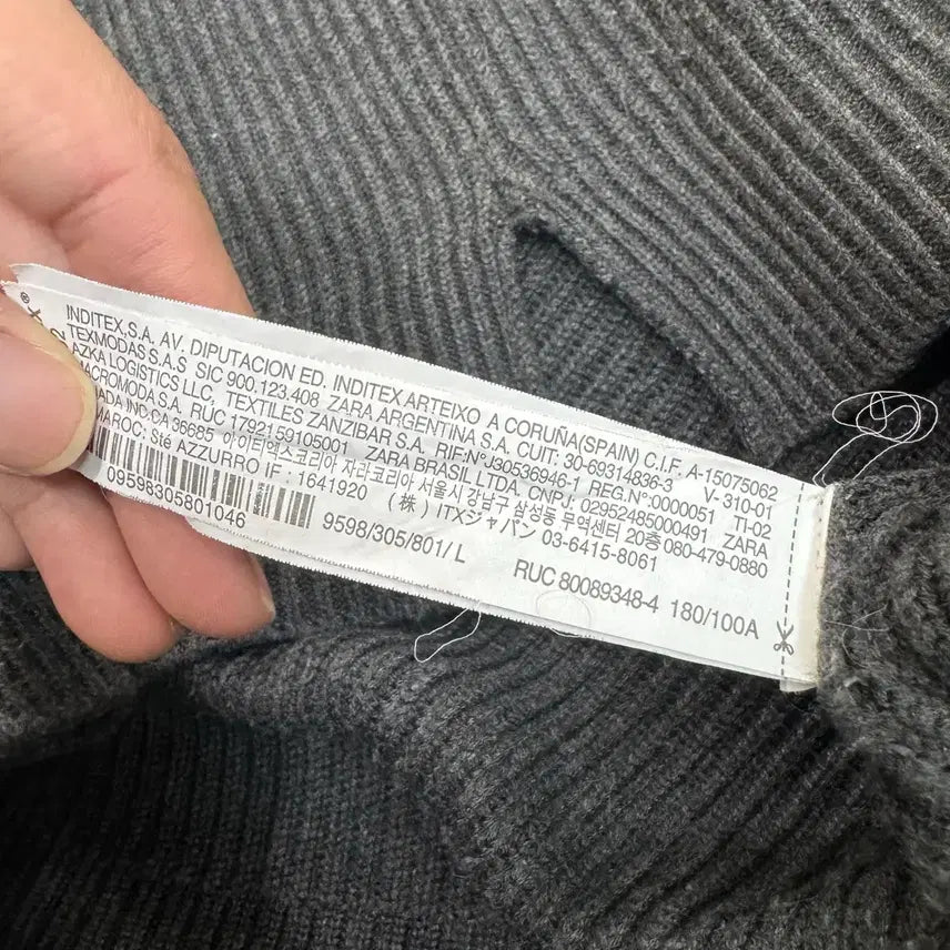 [SOLD OUT] L 자라 ZARA 카라넥 니트