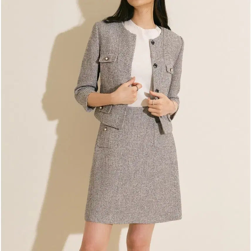 [SOLD OUT] 블랑쇼 졸리 트위드 자켓 스커트 셋업 s