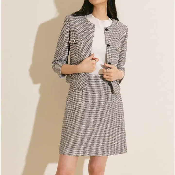 [SOLD OUT] 블랑쇼 졸리 트위드 자켓 스커트 셋업 s