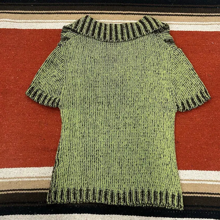 [BUNJANG] Seric Short Sleeve Knit Top / 세릭 반팔 카라니트