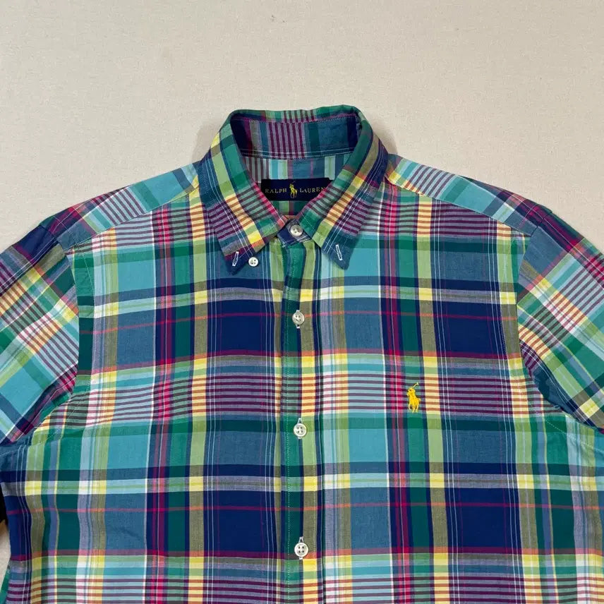 [BUNJANG] Polo Ralph Lauren Classic Fit Checkered Short Sleeve Shirt / S) 폴로 랄프로렌 클래식핏 체크 반팔 셔츠