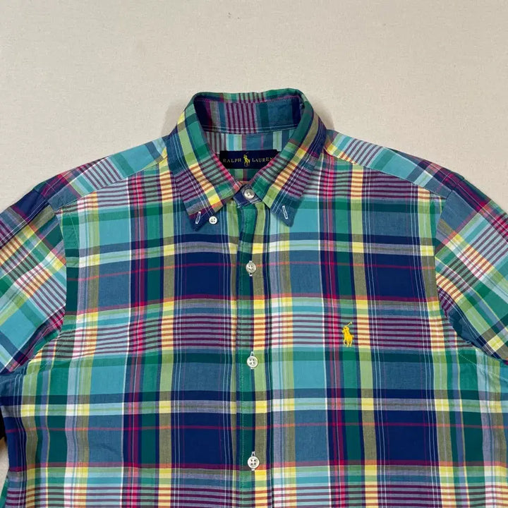 [BUNJANG] Polo Ralph Lauren Classic Fit Checkered Short Sleeve Shirt / S) 폴로 랄프로렌 클래식핏 체크 반팔 셔츠