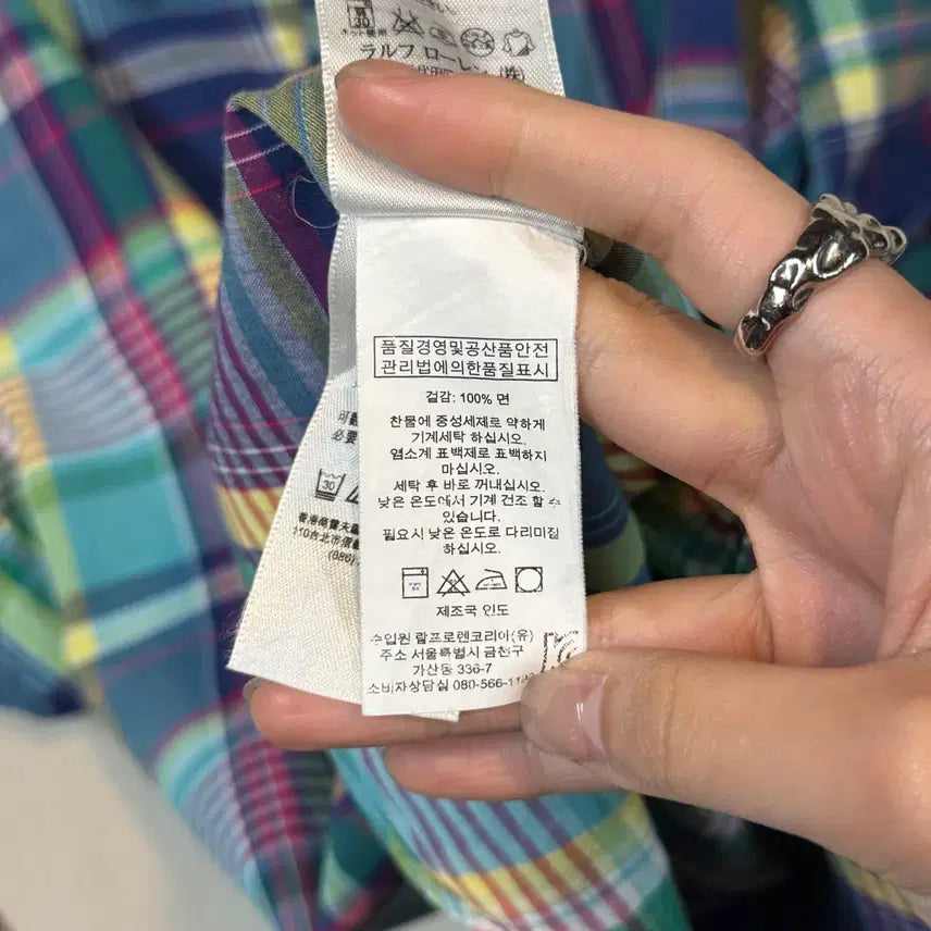 [BUNJANG] Polo Ralph Lauren Classic Fit Checkered Short Sleeve Shirt / S) 폴로 랄프로렌 클래식핏 체크 반팔 셔츠