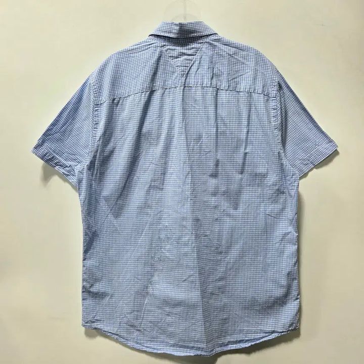 [SOLD OUT] 타미힐피거 라이트블루 체크 반팔 셔츠 M 26042114