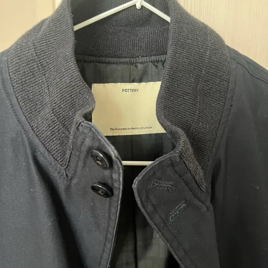[BUNJANG] POTTERY Cotton Navy Blouson Jacket - Size 1 / POTTERY 코튼 네이비 블루종자켓 1사이즈