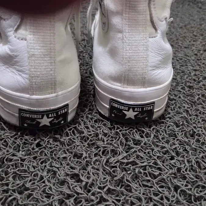 [BUNJANG] Converse All Star High Ivory Flame Custom Sneakers / 컨버스 올스타 하이 화이트 불꽃 커스텀