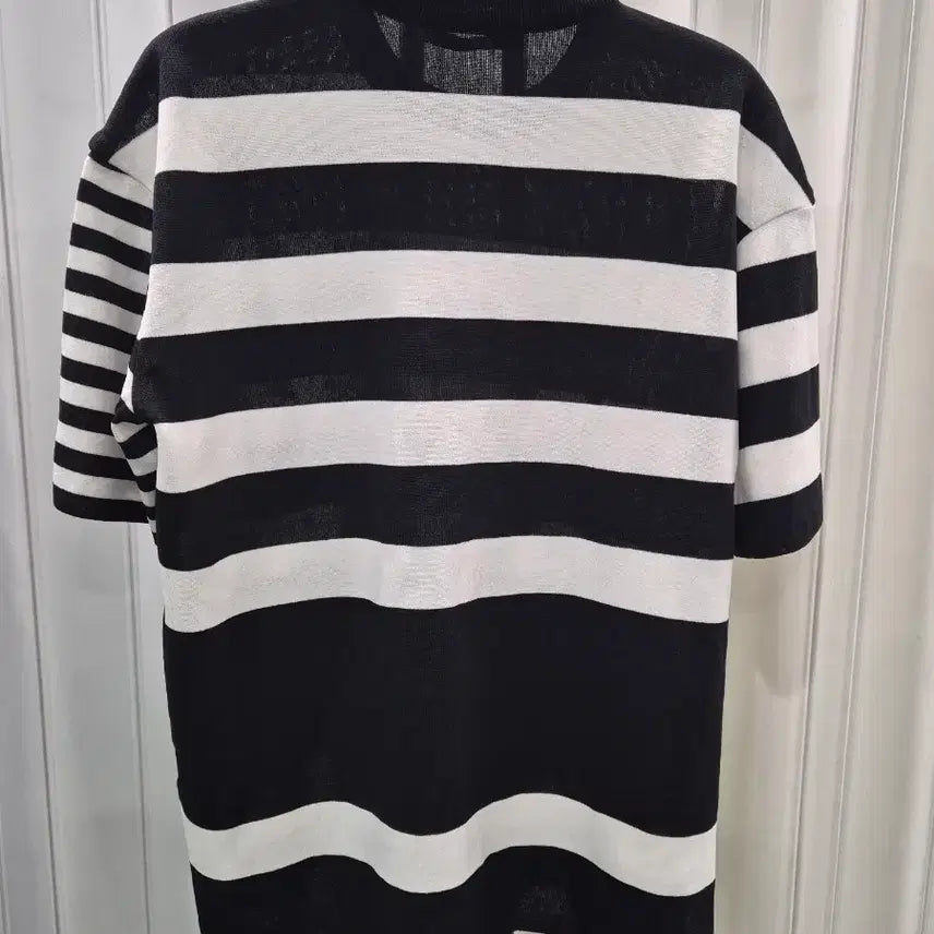 [BUNJANG] ZIO Songzio Black and White Stripe T-shirt XL / ZIO 송지오 블랙 화이트 스트라이프 반팔 XL