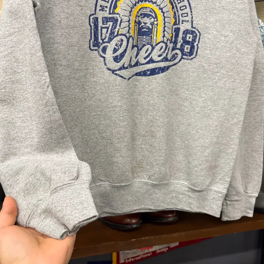 [BUNJANG] Gildan Meridian High School Cheers Sweatshirt / 길단 메리디안 하이스쿨 치어스 프린팅 스웻셔츠 N1237