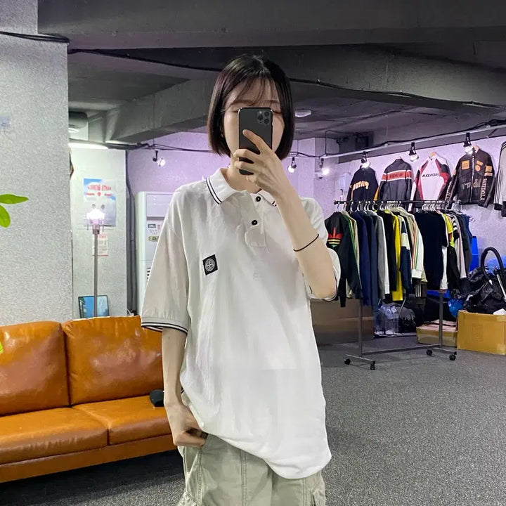 [BUNJANG] Stone Island Slim Fit Polo Shirt / 스톤 아일랜드 와펜로고 슬림핏 카라티 B4646