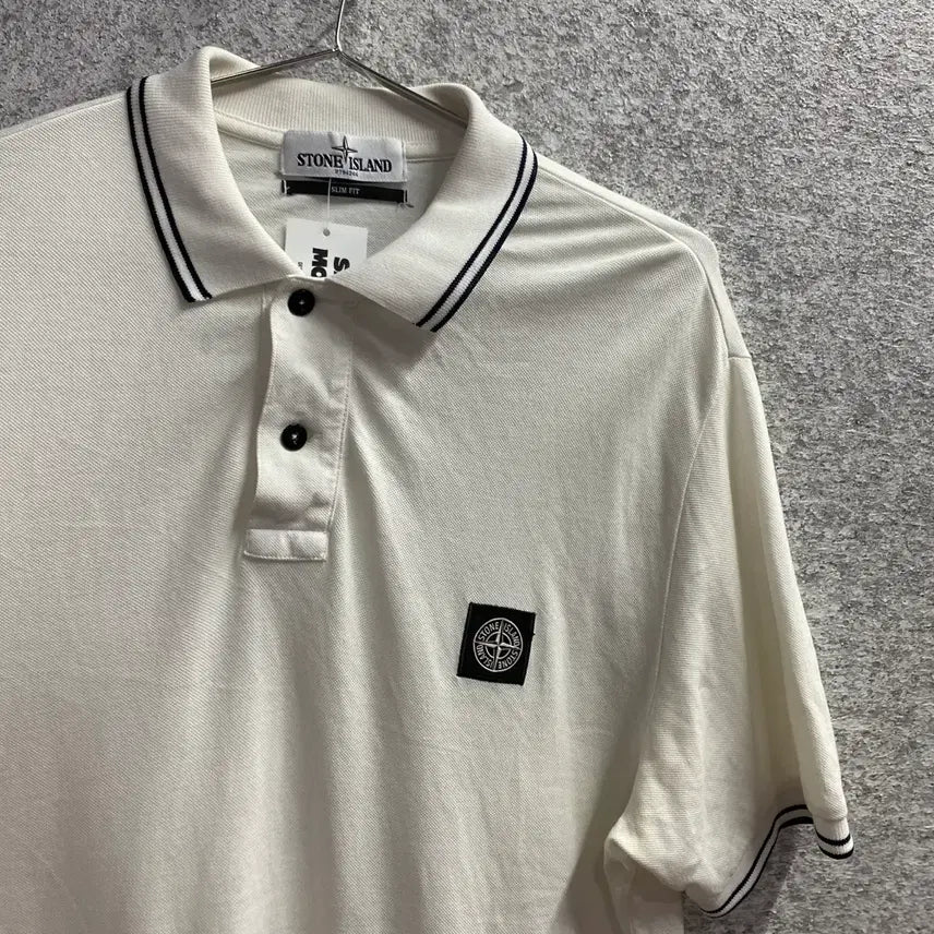 [BUNJANG] Stone Island Slim Fit Polo Shirt / 스톤 아일랜드 와펜로고 슬림핏 카라티 B4646