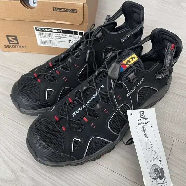 [BUNJANG] Salomon Techamphibian 3 Black Sneakers / 살로몬 테크암피비안3 블랙 운동화