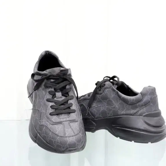[BUNJANG] Gucci GG Supreme Rhyton Sneakers Black / 구찌 GG 슈프림 라이톤 스니커즈 운동화 블랙 704796 백화점