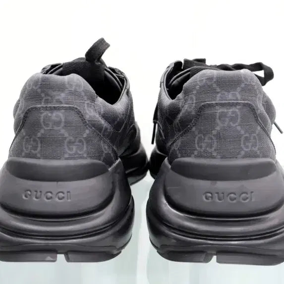 [BUNJANG] Gucci GG Supreme Rhyton Sneakers Black / 구찌 GG 슈프림 라이톤 스니커즈 운동화 블랙 704796 백화점