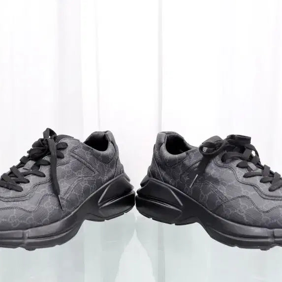 [BUNJANG] Gucci GG Supreme Rhyton Sneakers Black / 구찌 GG 슈프림 라이톤 스니커즈 운동화 블랙 704796 백화점