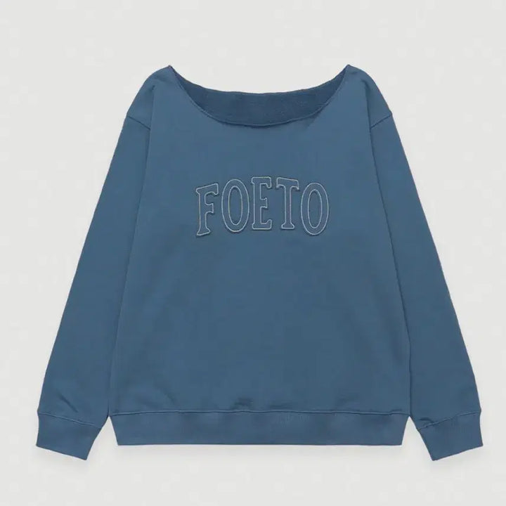 [BUNJANG] Poeto Vintage Cut Off Sweatshirt / 포에토 빈티지 컷 오프 스웻셔츠 블루