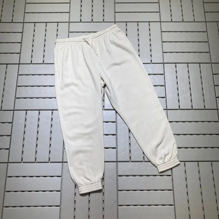[BUNJANG] H&amp;M Fleece Lined Jogger Pants Cream / [L]H&amp;M 기모 스웻 조거팬츠 크림 0465
