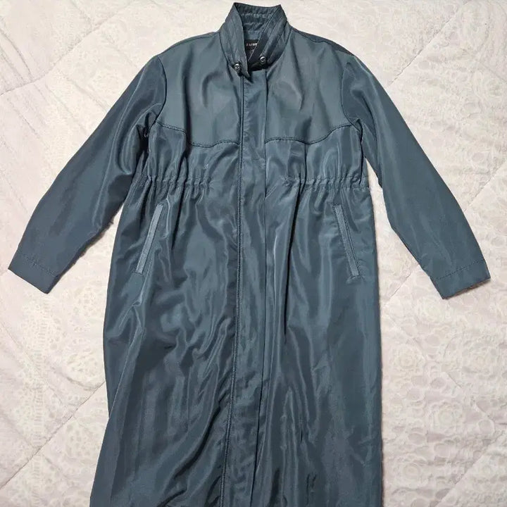 [BUNJANG] Blue Long Parka Jacket Coat / 블루 롱 야상 점퍼 코트