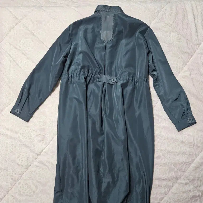 [BUNJANG] Blue Long Parka Jacket Coat / 블루 롱 야상 점퍼 코트