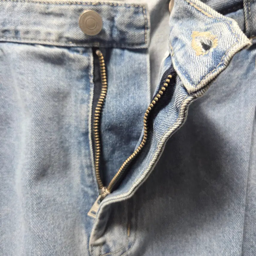 [BUNJANG] Setter Wide Leg Washed Denim Pants / 세터 핀턱 와이드 워싱 데님 팬츠 L 26042117