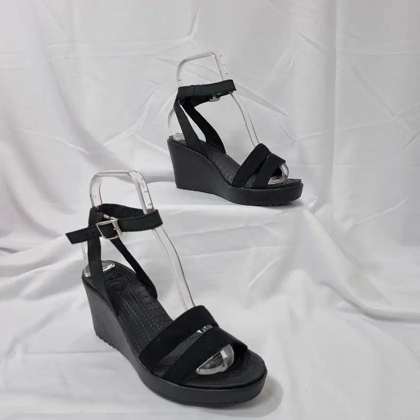 [SOLD OUT] 빈티지하서 w7 240 크록스 레이 웨지 구두 힐 샌들