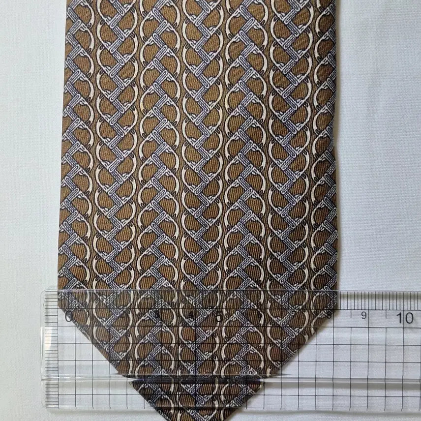 [BUNJANG] Hermes Horsebit Link Silk Tie / 에르메스 브라운 호스빗 링크 실크 넥타이