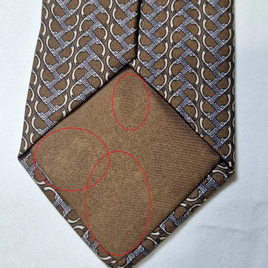 [BUNJANG] Hermes Horsebit Link Silk Tie / 에르메스 브라운 호스빗 링크 실크 넥타이