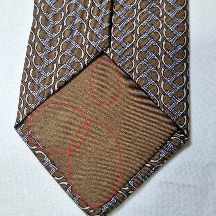 [BUNJANG] Hermes Horsebit Link Silk Tie / 에르메스 브라운 호스빗 링크 실크 넥타이