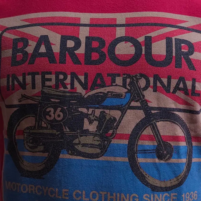 [BUNJANG] Barbour International Red T-shirt / 바버 인터내셔널 반팔 티셔츠 레드