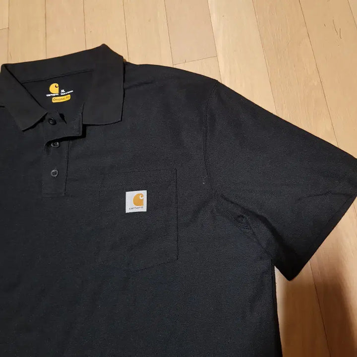 [SOLD OUT] XL오버핏/ 신동품/ 칼하트 반팔 블랙폴로카라셔츠/421-3XL노/스투시