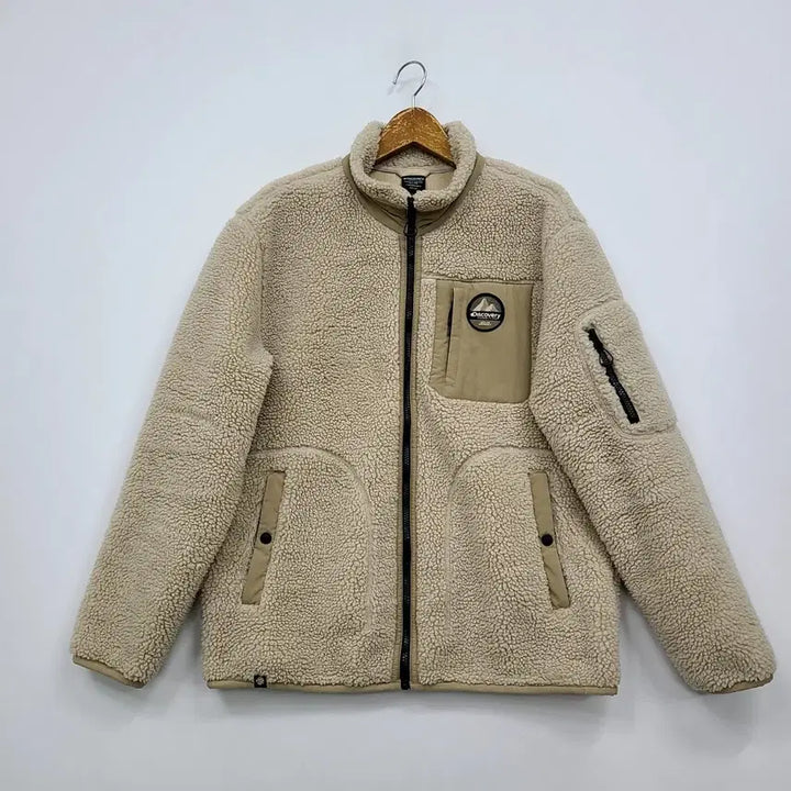 [BUNJANG] Discovery Beige Fleece Jacket / 디스커버리 베이지 뽀글이 플리스 자켓/105/앨리스/1022