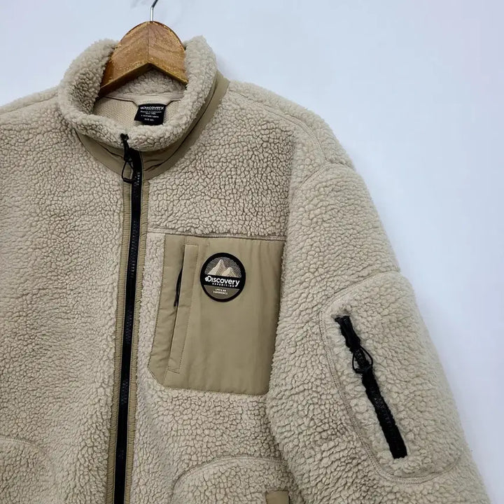 [BUNJANG] Discovery Beige Fleece Jacket / 디스커버리 베이지 뽀글이 플리스 자켓/105/앨리스/1022