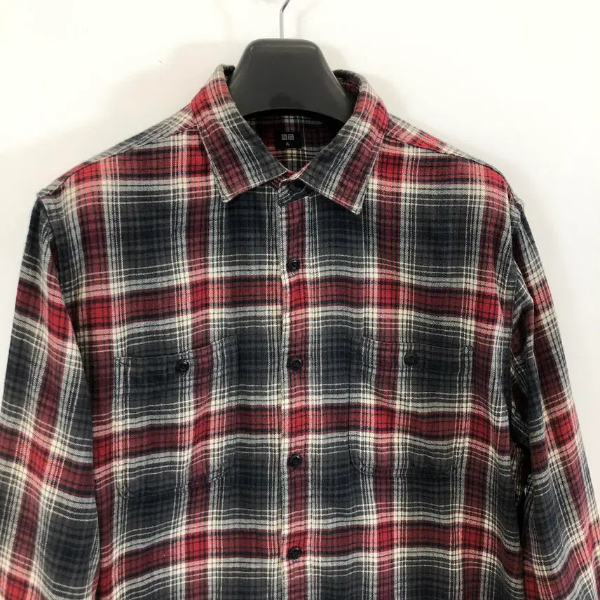 [BUNJANG] Uniqlo Flannel Cotton Checkered Shirt XL / 유니클로 플란넬 코튼 체크셔츠 XL