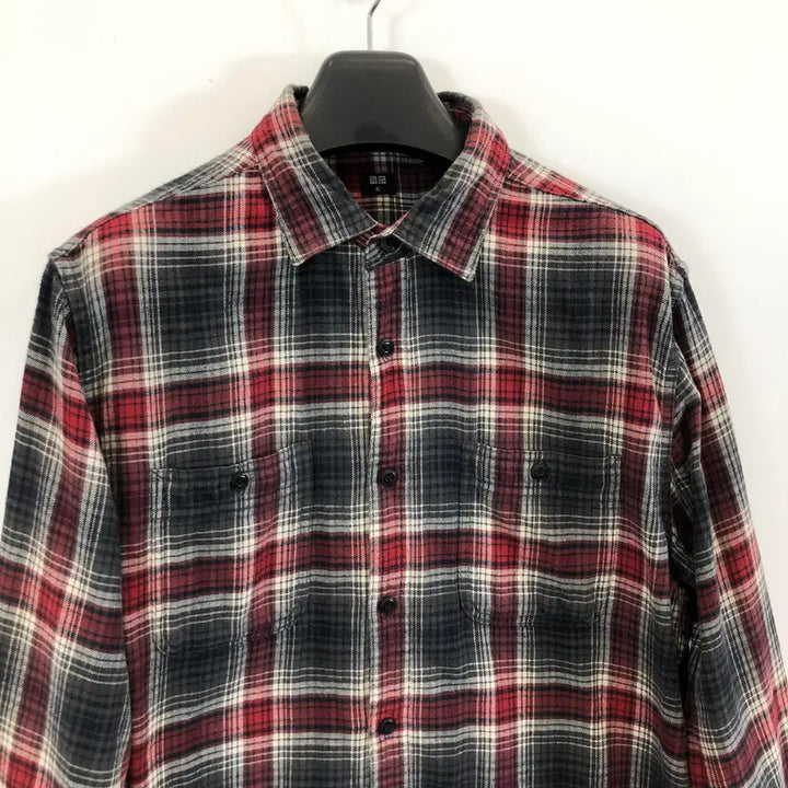 [BUNJANG] Uniqlo Flannel Cotton Checkered Shirt XL / 유니클로 플란넬 코튼 체크셔츠 XL