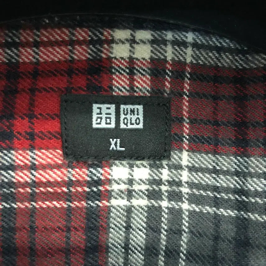 [BUNJANG] Uniqlo Flannel Cotton Checkered Shirt XL / 유니클로 플란넬 코튼 체크셔츠 XL