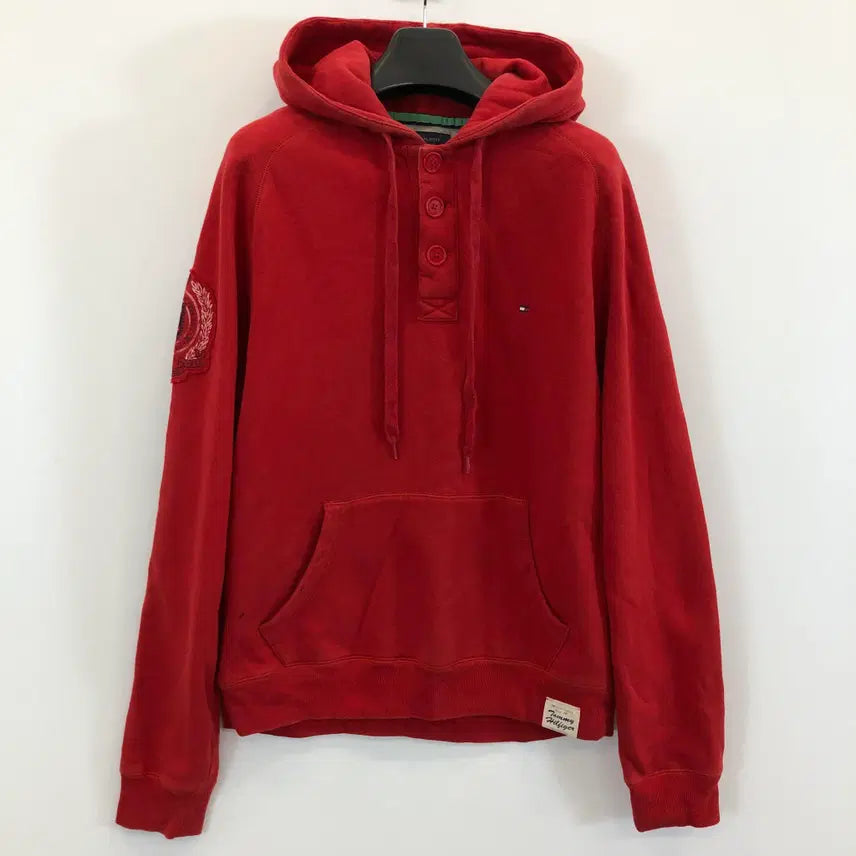 [BUNJANG] Tommy Hilfiger Embroidered Logo Button Hoody XL / 타미힐피거 자수로고 버튼후드 XL