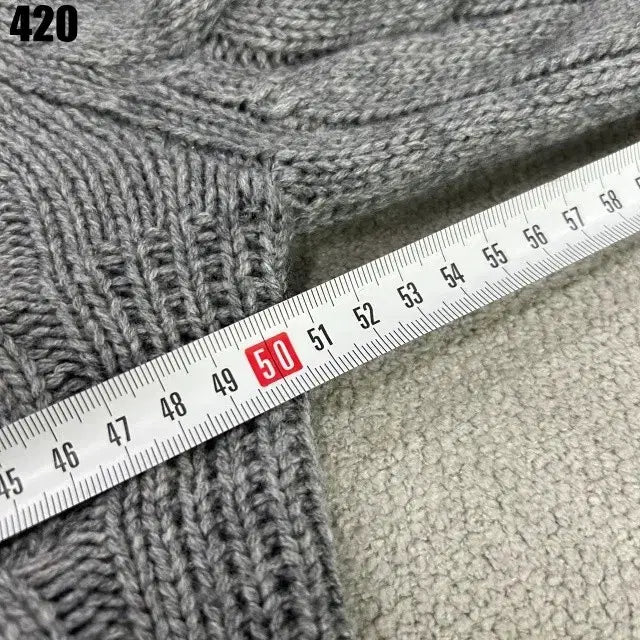 [BUNJANG] Polo Ralph Lauren Cable Knit Sweater Gray / 폴로 랄프로렌 케이블 니트 그레이