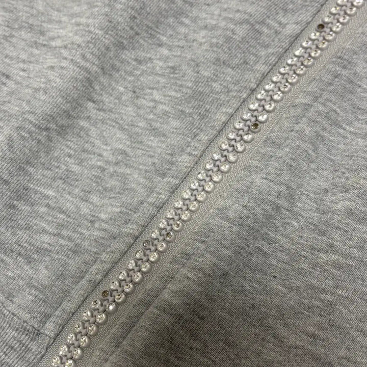[BUNJANG] Loen Gray Cubic Logo Hoodie Zip-up / 로엔 그레이 큐빅 로고 후드 집업